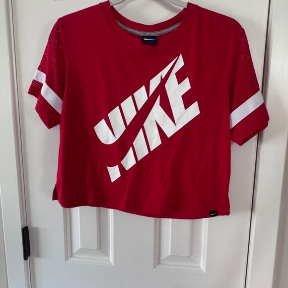 Nike Womens Red Crop Top Size XS Extra Small - Picture 1 of 9